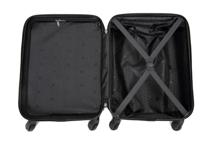 20" Carry on Luggage Lightweight Suitcase, Spinner Wheels, Black - FurniFindUSA