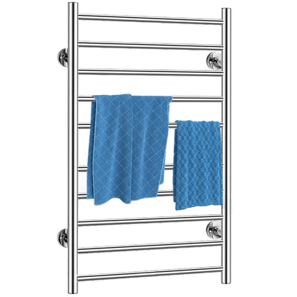 Electric Heated Towel Rack for Bathroom Wall Mounted Towel Warmer 10 Stainless Steel Bars Drying Rack - FurniFindUSA