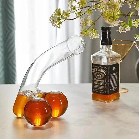 Creative whiskey and red wine decanter made of high borosilicate glass, making it an ideal choice for bar displays - FurniFindUSA