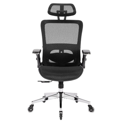 BLACK Ergonomic Mesh Office Chair High Back - Adjustable Headrest with Flip-Up Arms - FurniFindUSA