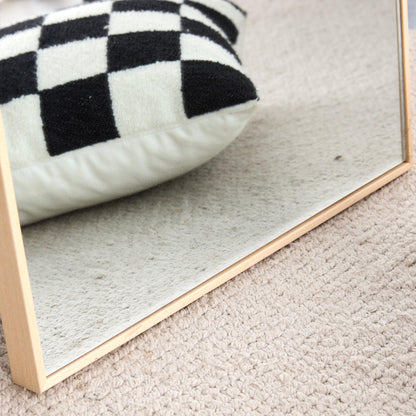 The3rd generation packaging upgrade includes a light oak solid wood frame full length mirror dressing mirror - FurniFindUSA