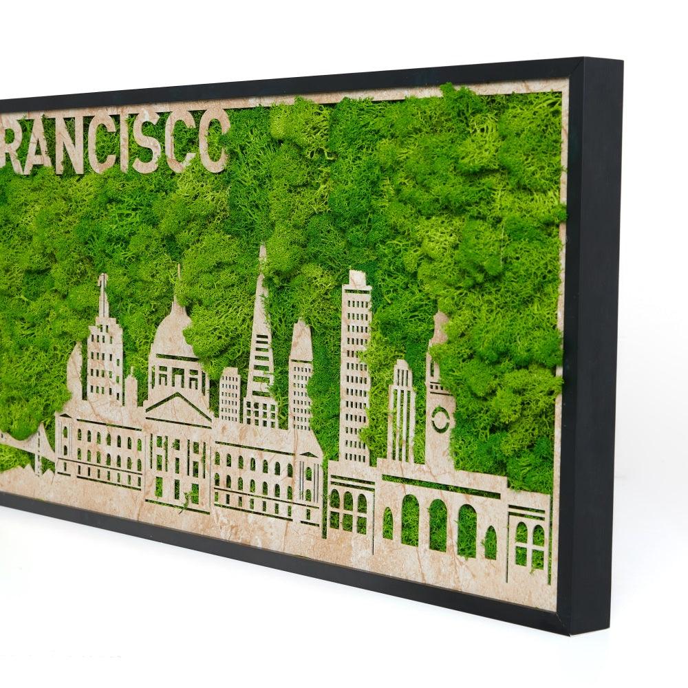 San Francisco Moss City Silhouette Metal Wall Art - FurniFindUSA