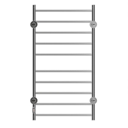 Electric Heated Towel Rack for Bathroom Wall Mounted Towel Warmer 10 Stainless Steel Bars Drying Rack - FurniFindUSA