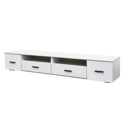 White TV Stand for Living Room Modern Entertainment Center Stand for TV Up to 90 Inch - FurniFindUSA