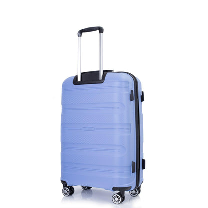 Hardshell Suitcase Spinner Wheels PP Luggage Sets Lightweight Durable Suitcase ,3-Piece Set (20/24/28) ,Purplish Blue - FurniFindUSA