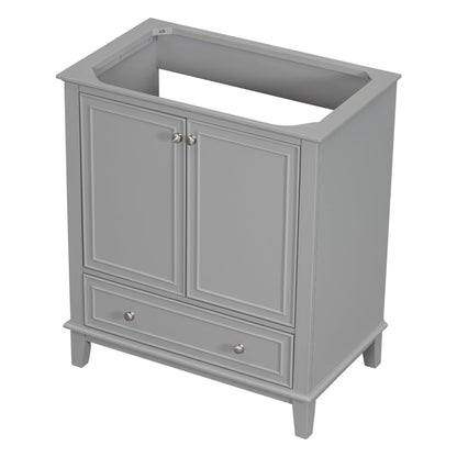 30 inch bathroom vanity no sink base only gray - FurniFindUSA