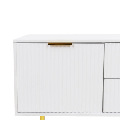 Modern warm white TV cabinet for Living Room Bedroom - FurniFindUSA