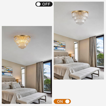 Gold luxury modern style crystal lights,large ceiling chandeliers,dining room,living room,bedroom - FurniFindUSA