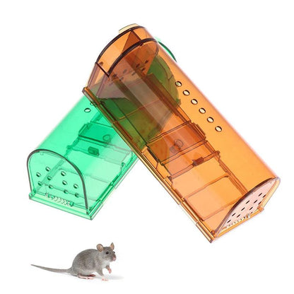 Smart Self-locking Mousetrap Safe Firm Transparent Household Mouse Catcher Control Cage Reusable Mice Rodent Catcher Rat Traps - FurniFindUSA