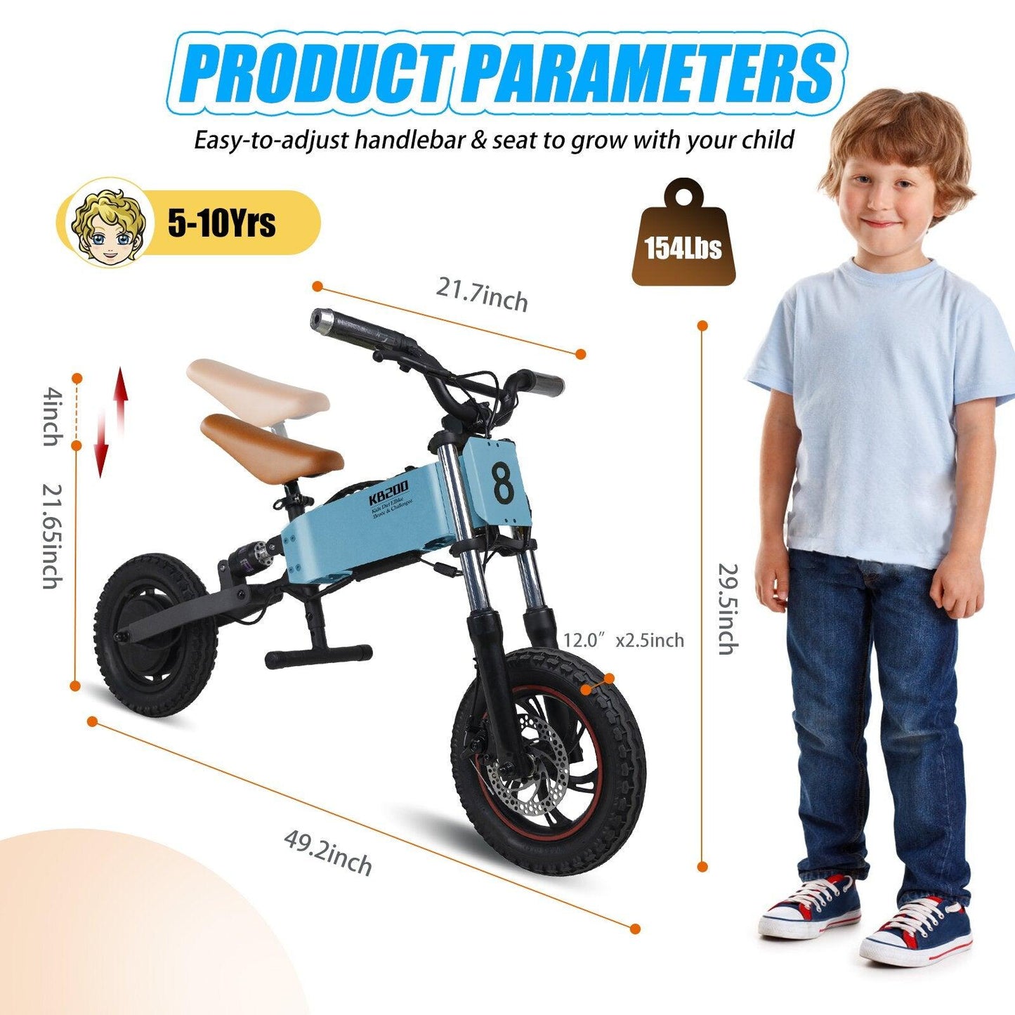 Children's outdoor off-road electric bicycle - FurniFindUSA