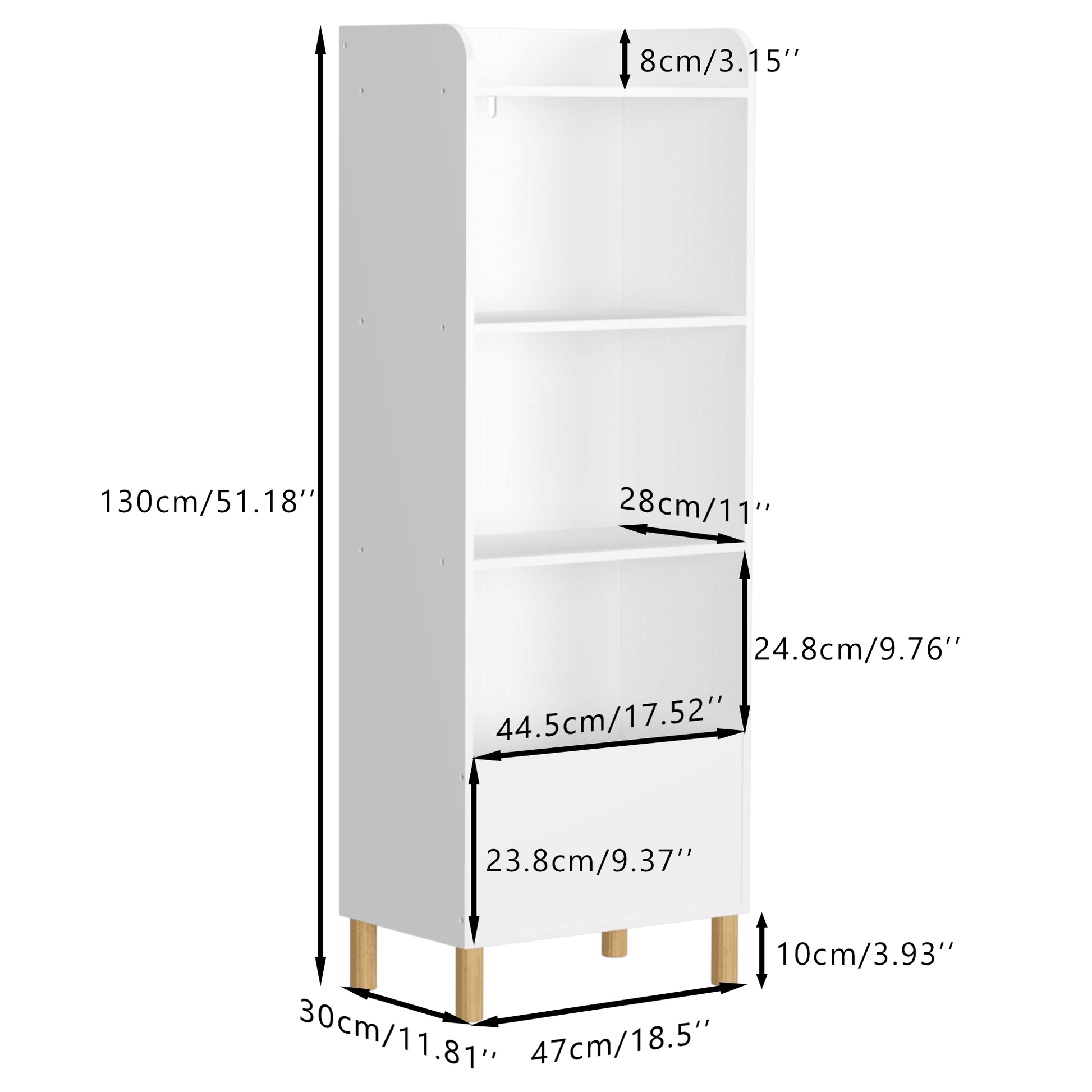 Kids 4-Tier Bookcase Children's Book Display Bookshelf Toy Storage Cabinet Organizer for Children's Room Playroom - FurniFindUSA