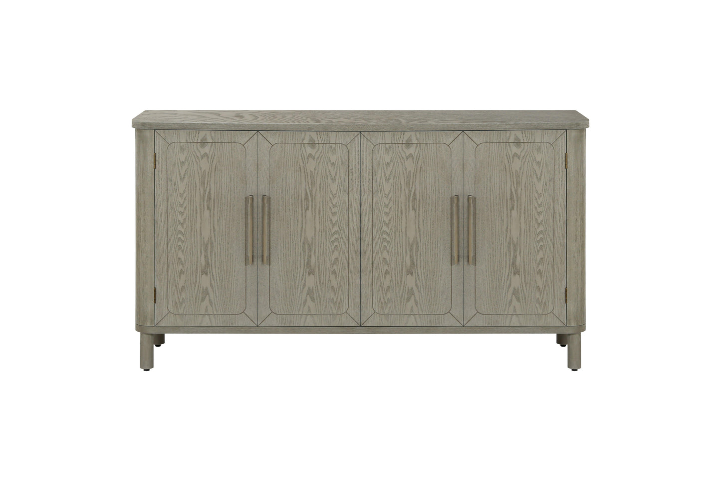 Four Door Storage Cabinet With Curved Countertop - FurniFindUSA