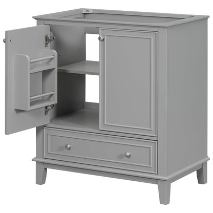 30 inch bathroom vanity no sink base only gray - FurniFindUSA