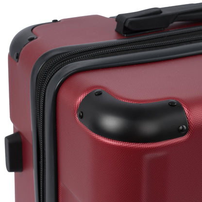 Hardshell Luggage Spinner Suitcase with TSA Lock Lightweight Expandable 24'' (Single Luggage) Red + ABS + 24 Inch - FurniFindUSA