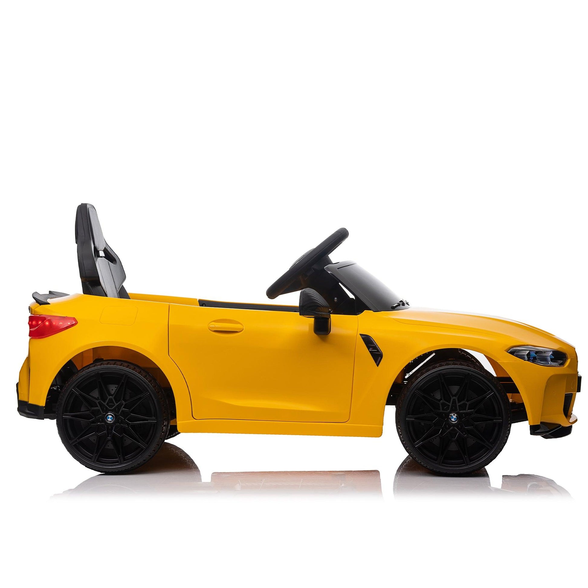 Yellow BMW M4 12v Kids ride on toy car 2.4G W/Parents Remote Control Three speed adjustable - FurniFindUSA