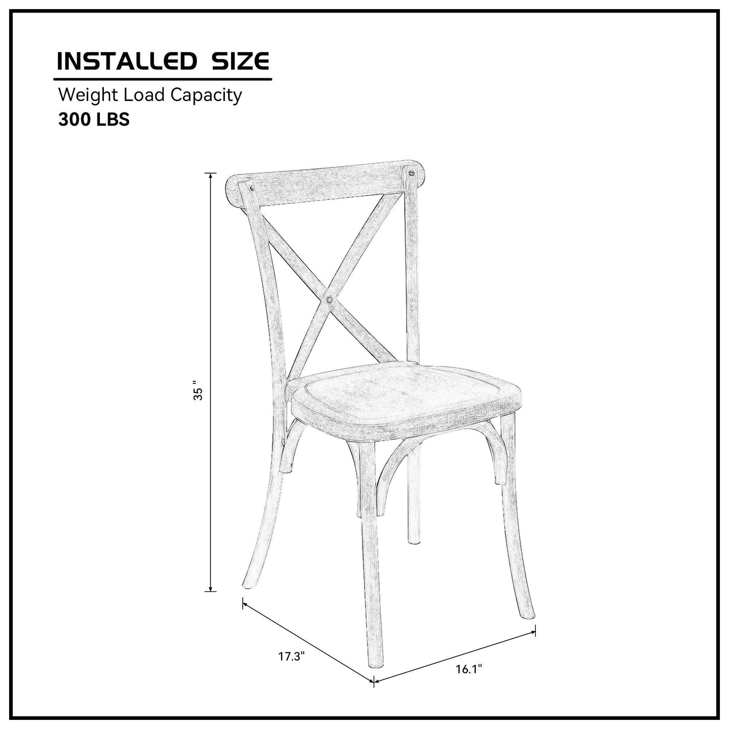 4-Pack Resin X-Back Chair, Mid Century Chair Modern Farmhouse Cross Back Chair for Kitchen ,Lime Wash - FurniFindUSA