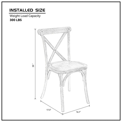 4-Pack Resin X-Back Chair, Mid Century Chair Modern Farmhouse Cross Back Chair for Kitchen ,Lime Wash - FurniFindUSA