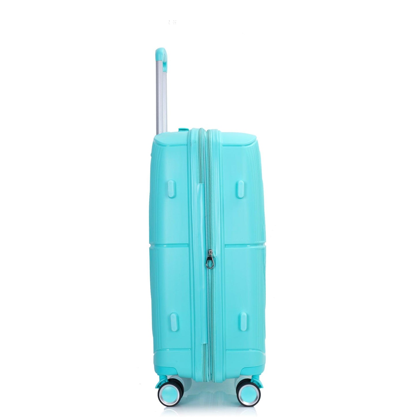 Expandable Hardshell Suitcase Double Spinner Wheels PP Luggage Sets Lightweight Durable 3-Piece Set (20/24/28) , Lake Blue - FurniFindUSA