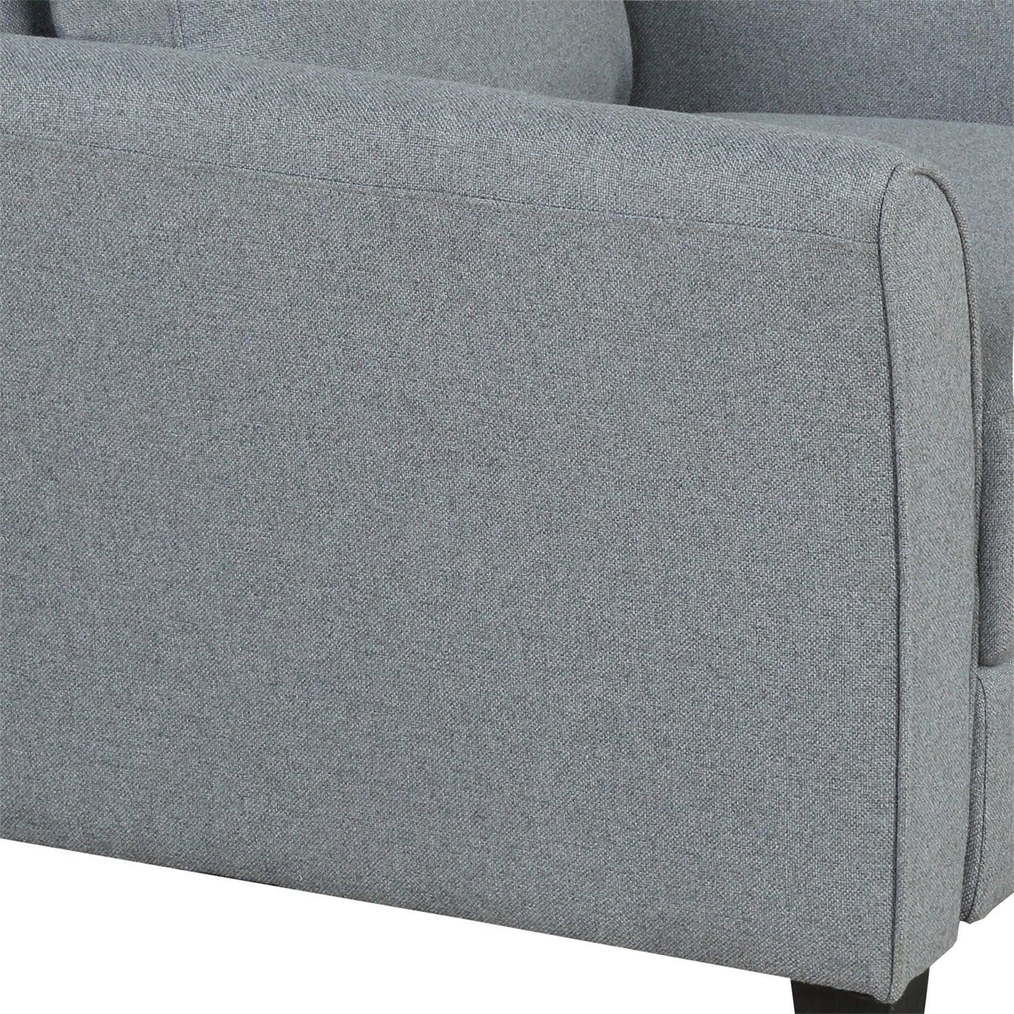 Living Room Furniture Armrest Single Sofa (Gray) - FurniFindUSA