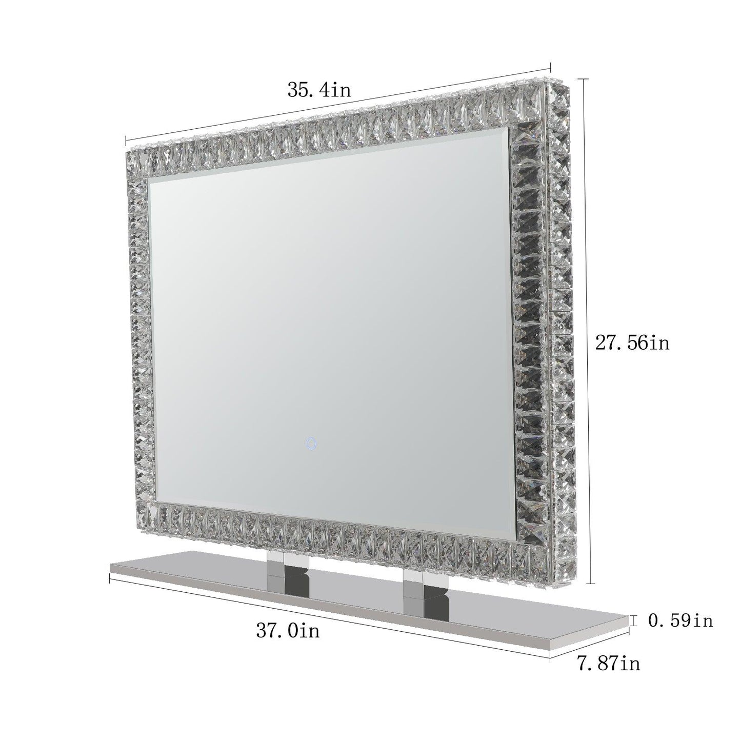 LED Crystal Mirror Light With Dimmable Lights - FurniFindUSA