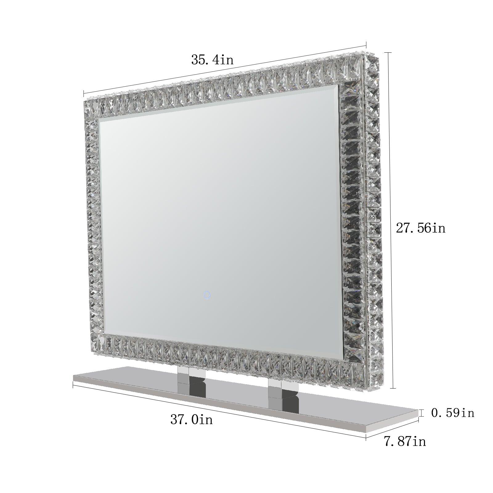 LED Crystal Mirror Light With Dimmable Lights - FurniFindUSA