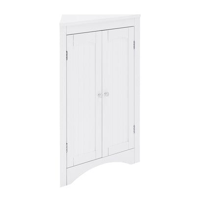 sideboard cabinet corner cabinet Bathroom Floor Corner Cabinet with Doors and Shelves - FurniFindUSA