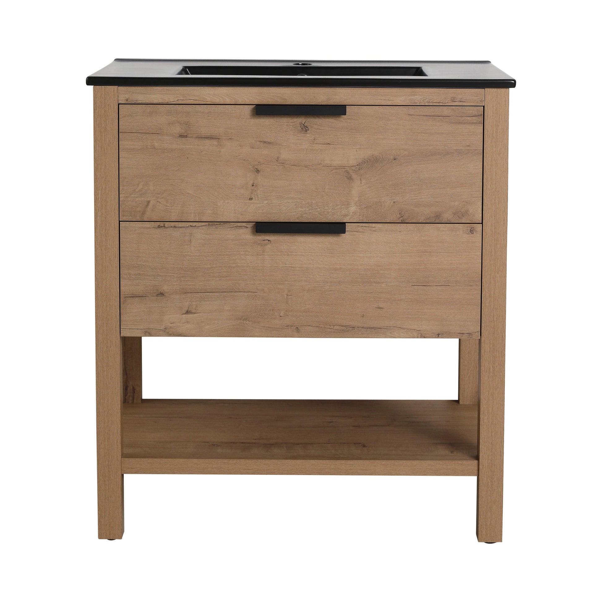 30 Inch Bathroom Vanity Plywood With 2 Drawers - FurniFindUSA