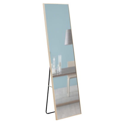 The3rd generation packaging upgrade includes a light oak solid wood frame full length mirror dressing mirror - FurniFindUSA