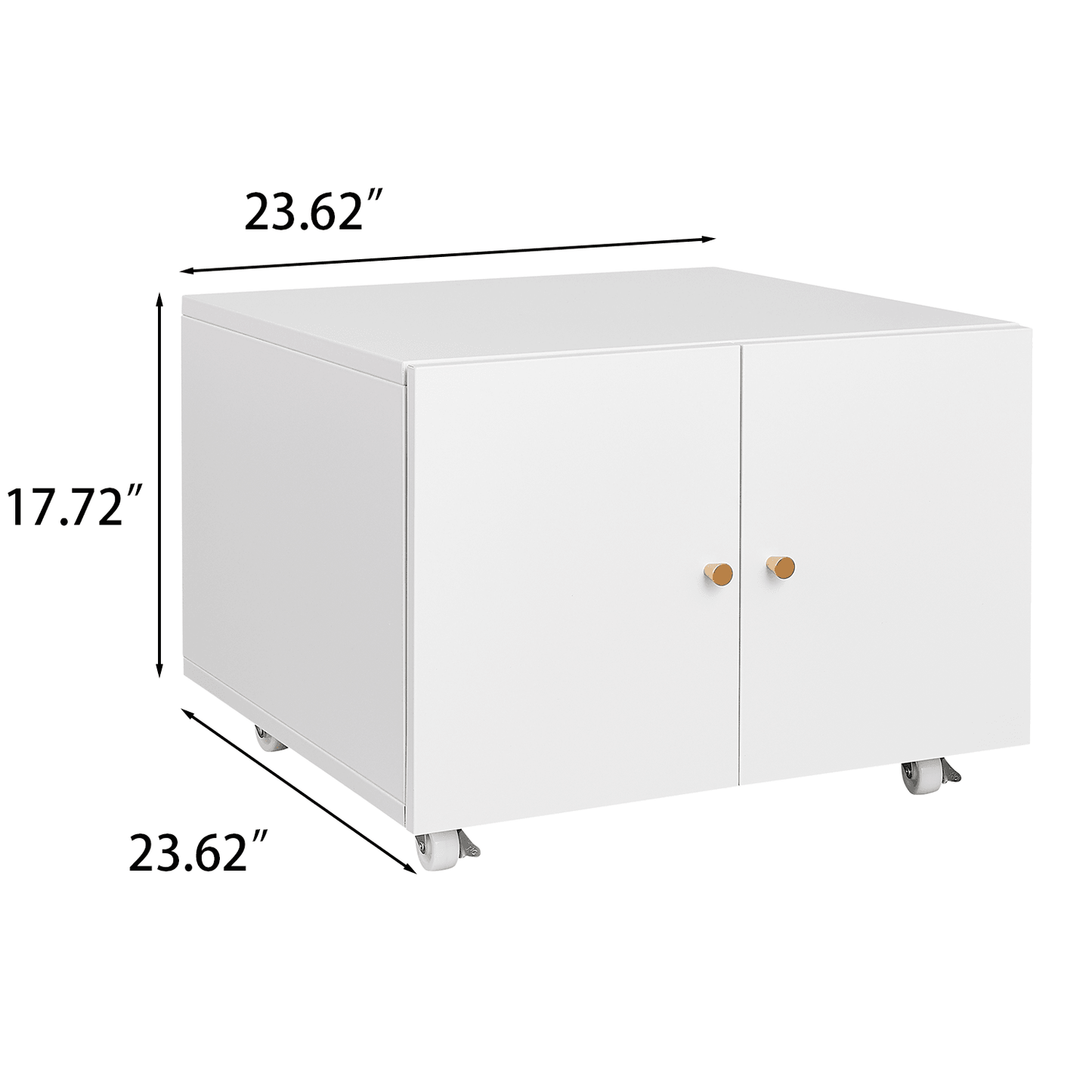 Office furniture Copier Cabinet white mobile pedestal file Printer Stand - FurniFindUSA