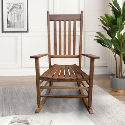 BALCONY PORCH ADULT ROCKING CHAIR Brown - FurniFindUSA