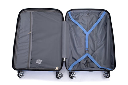 Hardshell Suitcase Spinner Wheels PP Luggage Sets Lightweight Durable Suitcase ,3-Piece Set (20/24/28) ,Purplish Blue - FurniFindUSA