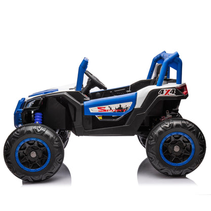 Side by Side 4x4 Ride on Off-Road Truck with Parent Remote Control, Battery Powered Electric Car - FurniFindUSA