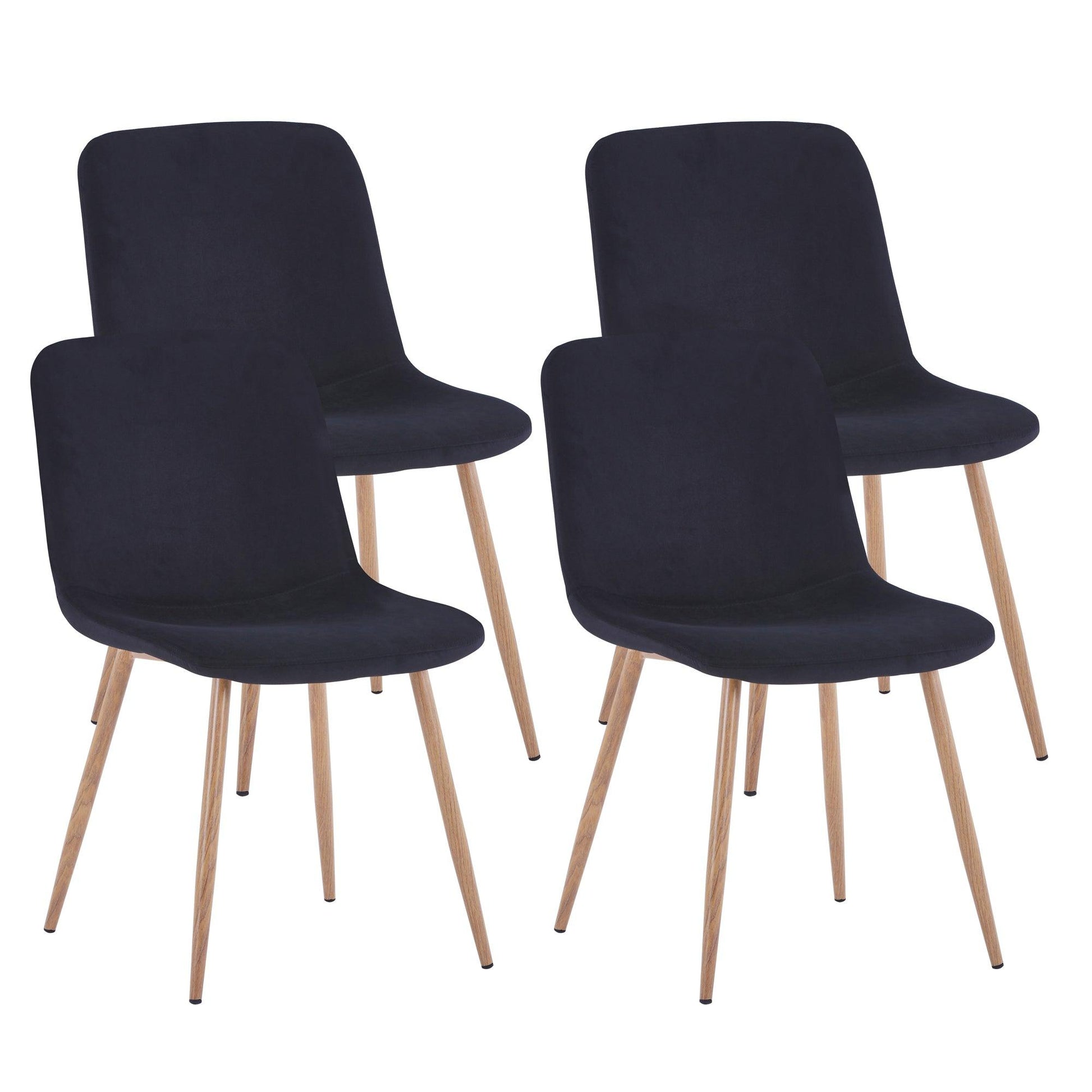 Dining Chair 4PCS（BLACK）Modern style New technology Suitable for restaurants cafes taverns offices - FurniFindUSA