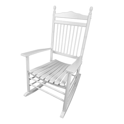 BALCONY PORCH ADULT ROCKING CHAIR - WHITE - FurniFindUSA