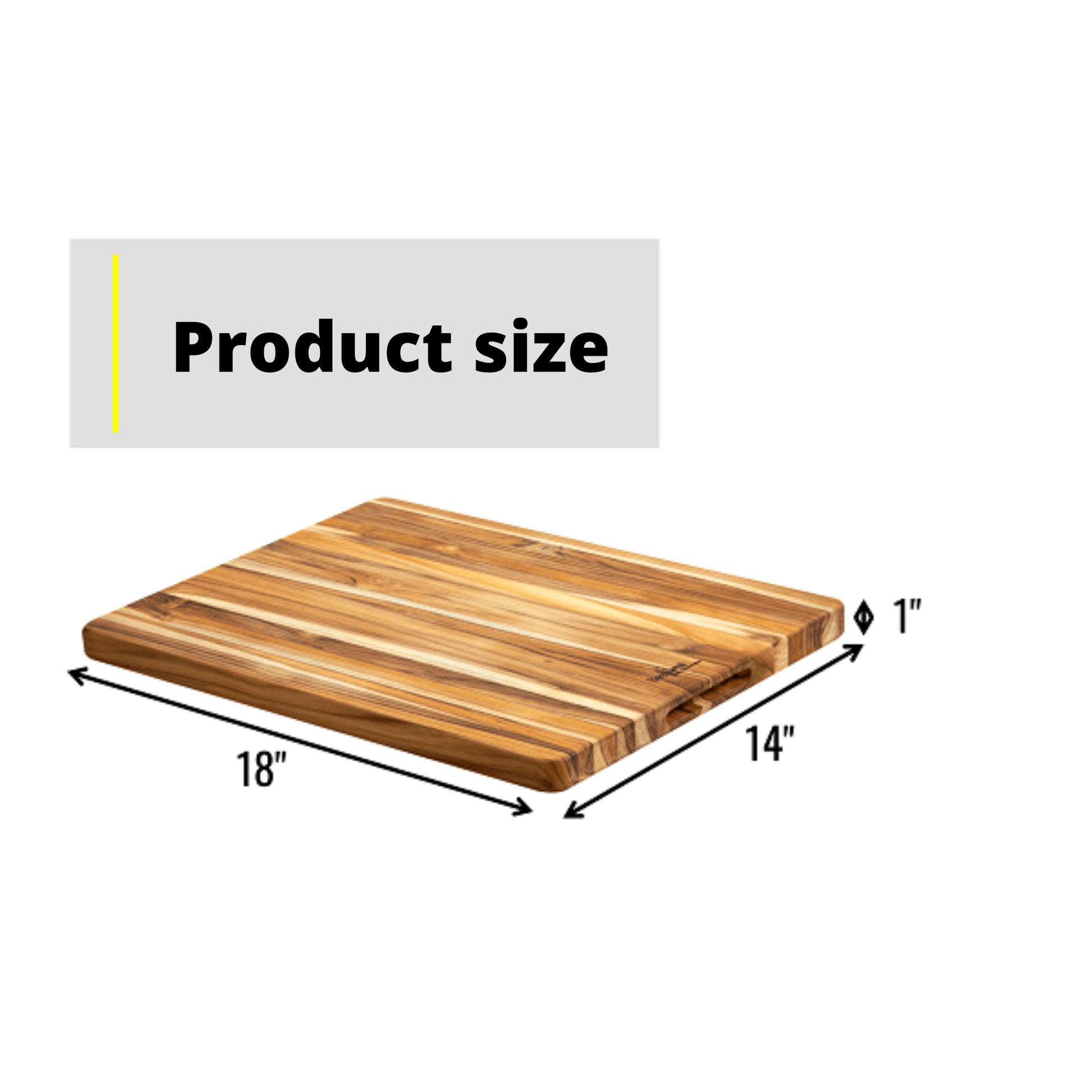 Teak Cutting Board Natural + Solid Wood + 5 Pieces 18 INCH, Pack of 5 Pieces - FurniFindUSA