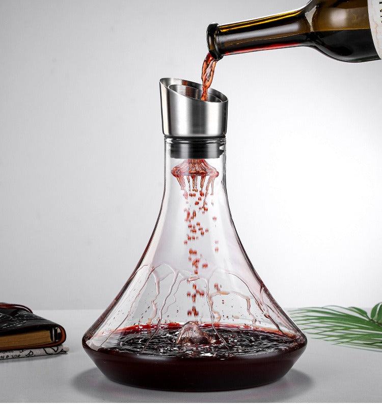 Wine Decanter Built-in Aerator Pourer, Wine Carafe Red Wine Decanter 1000ml - FurniFindUSA