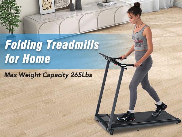 NEW Folding Treadmills Walking Pad Treadmill for Home Office -2.5HP Walking Treadmill With Incline Bluetooth Speaker - FurniFindUSA