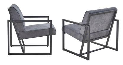 Modern design high quality fabric (GREY)+ steel armchair for Kitchen Dining - FurniFindUSA