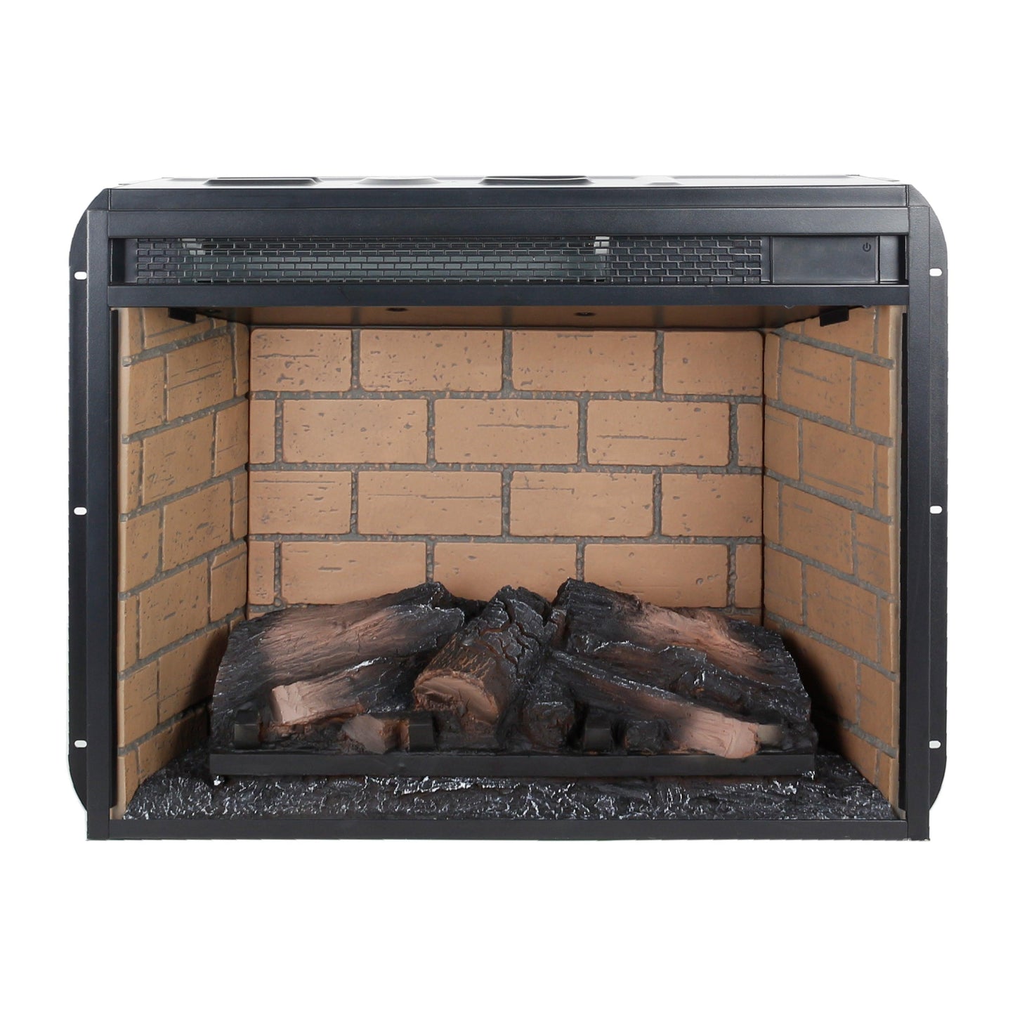 23 inch infrared quartz heater fireplace insert -woodlog version with brick - FurniFindUSA