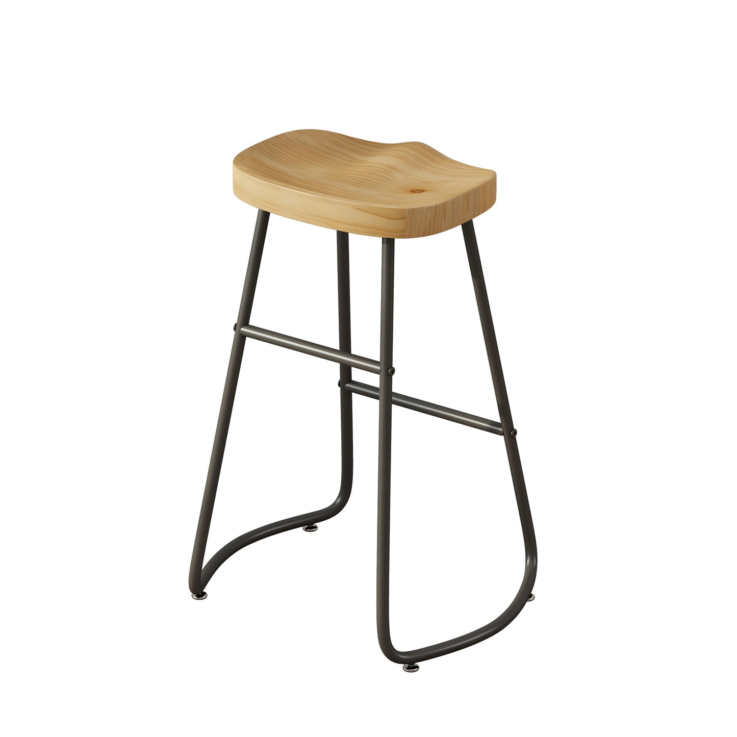 29.52" Stylish and Minimalist Bar Stools Set of 2 Counter Height Bar Stools for Kitchen Island Wood Color - FurniFindUSA