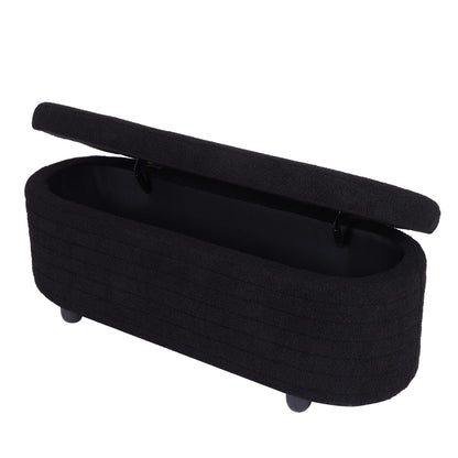 Multi-functional storage teddy fleece material sofa bench - FurniFindUSA