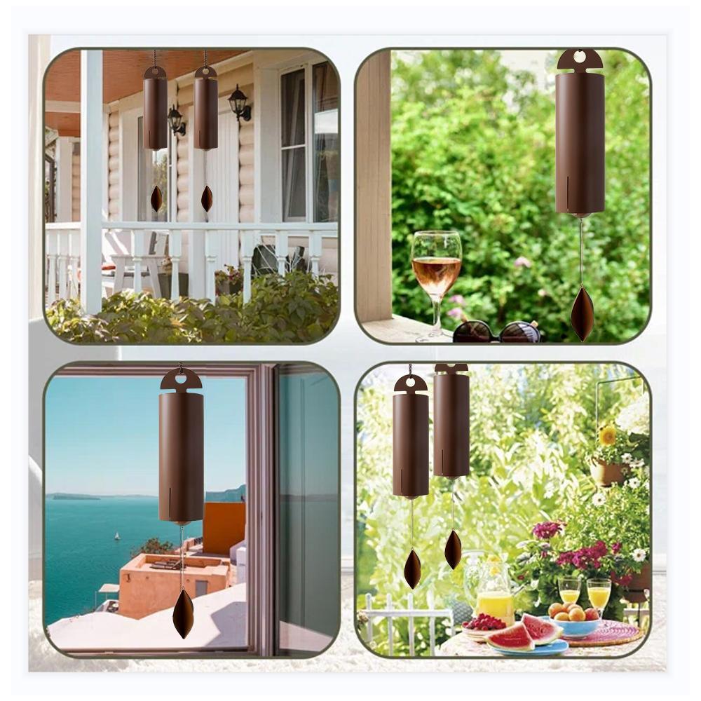 Outdoor Wind Chimes Heroic Windbell Antique Wind Bell, Deep Resonance Serenity Bell, Metal Cylinder Wind Chimes - FurniFindUSA