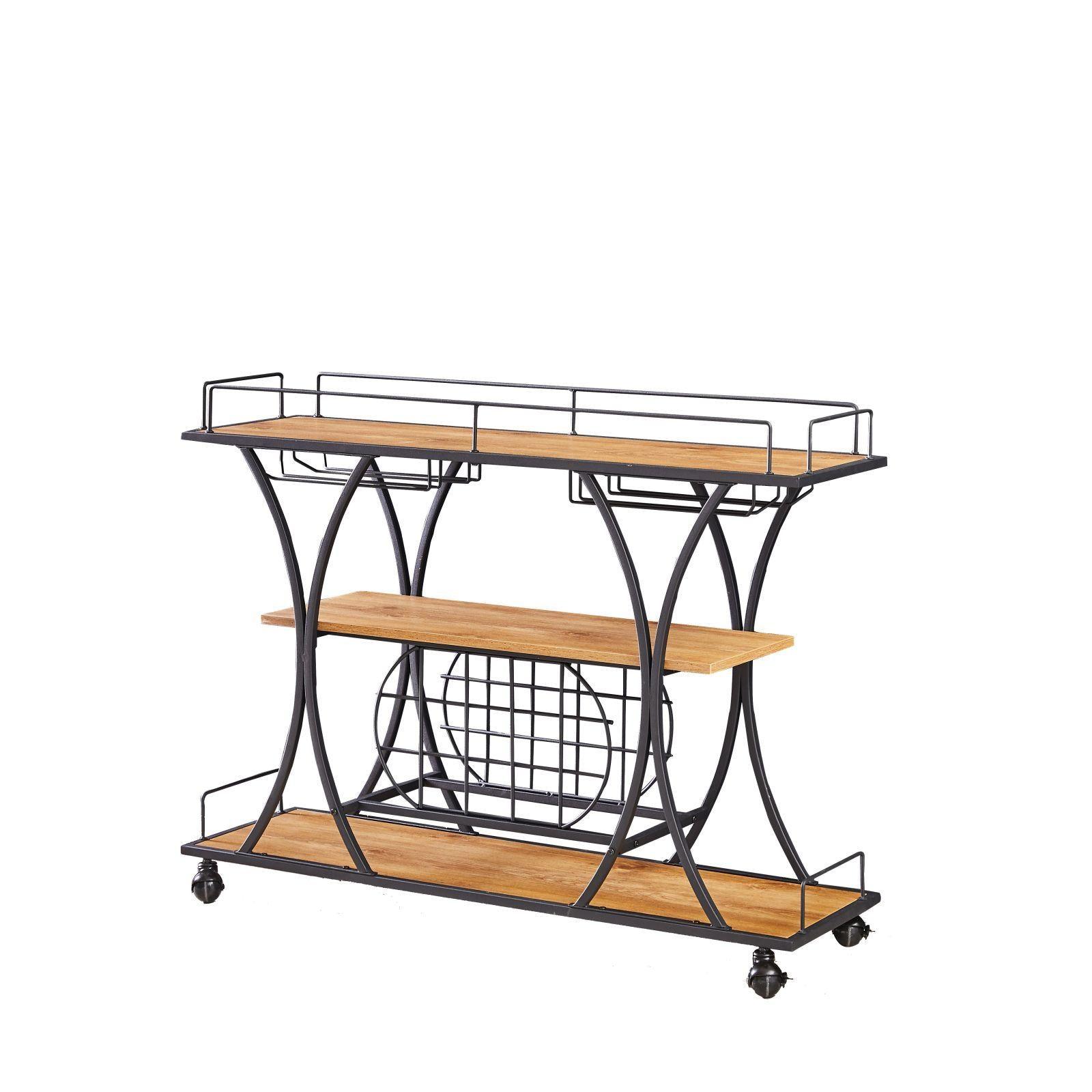 Kitchen Cart 3-Drawer Removable Storage Rack Trolley Cart with Rolling Wheels - FurniFindUSA