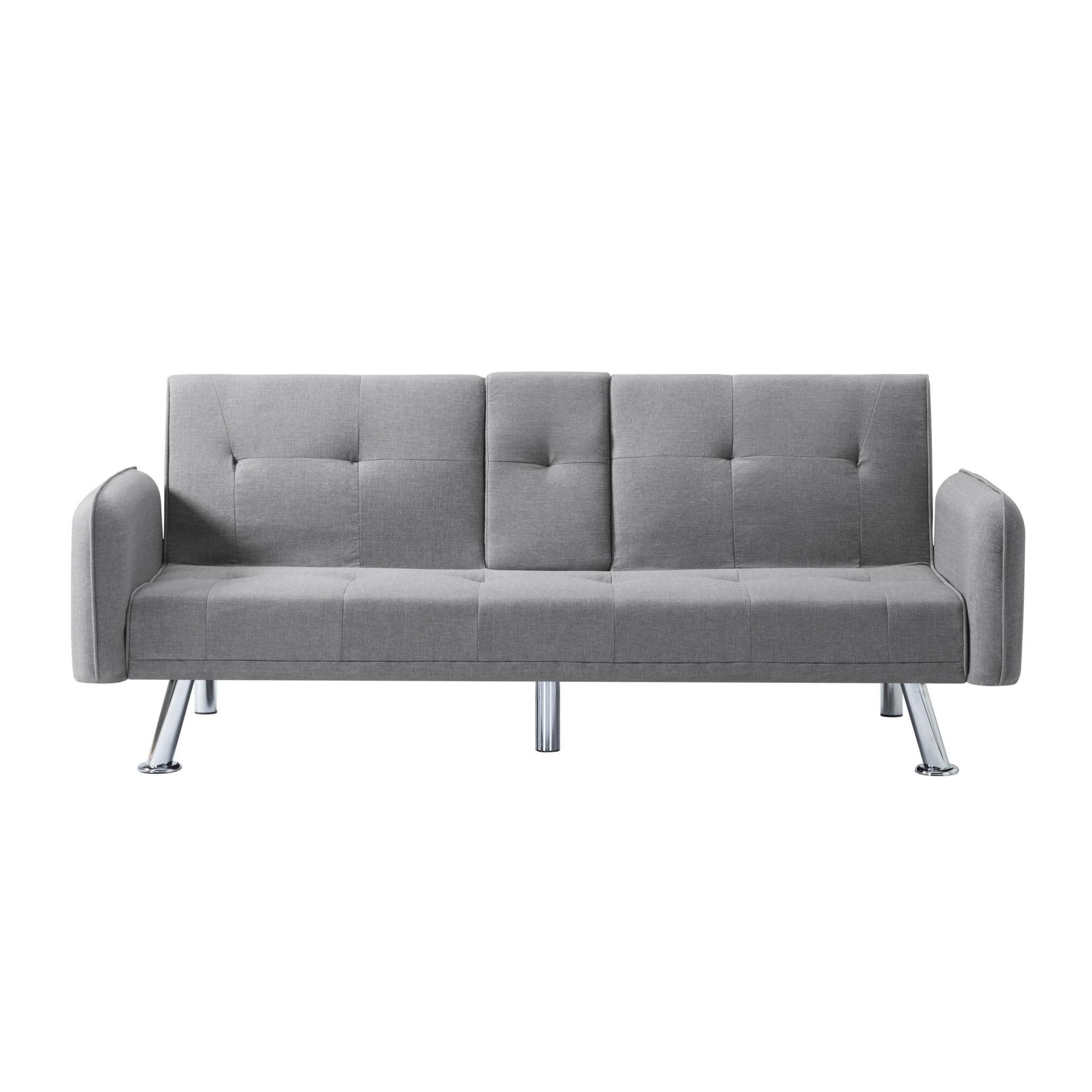 74.8” Futon sleeper sofa bed（Please note that the center leg is a steel leg） - FurniFindUSA