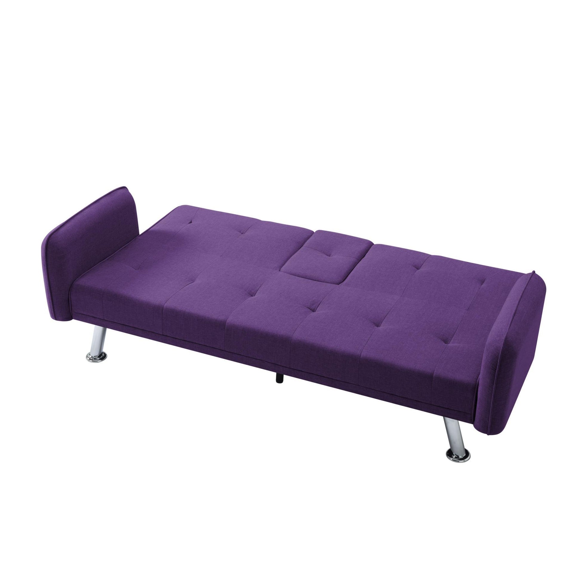 74.8” Futon sleeper sofa bed（Please note that the center leg is an iron leg tube） - FurniFindUSA