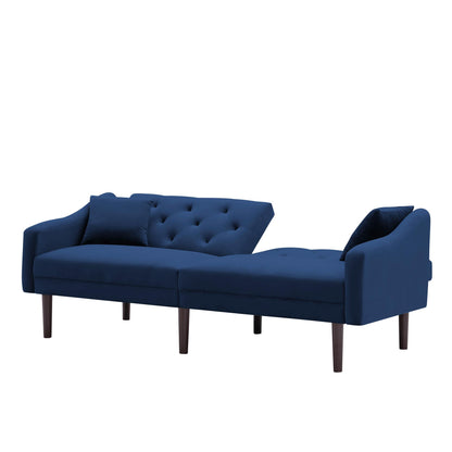 FUTON SOFA SLEEPER VELVET WITH 2 PILLOWS