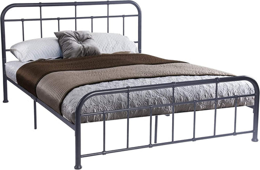54" Contemporary Full Size Metal Platform Bed Frame, Black - FurniFindUSA