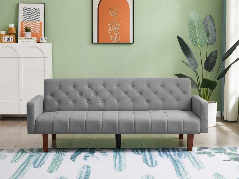 Factory Tufted Back Sofa Mid-Century Convertible Sofa Bed for Living Room - FurniFindUSA