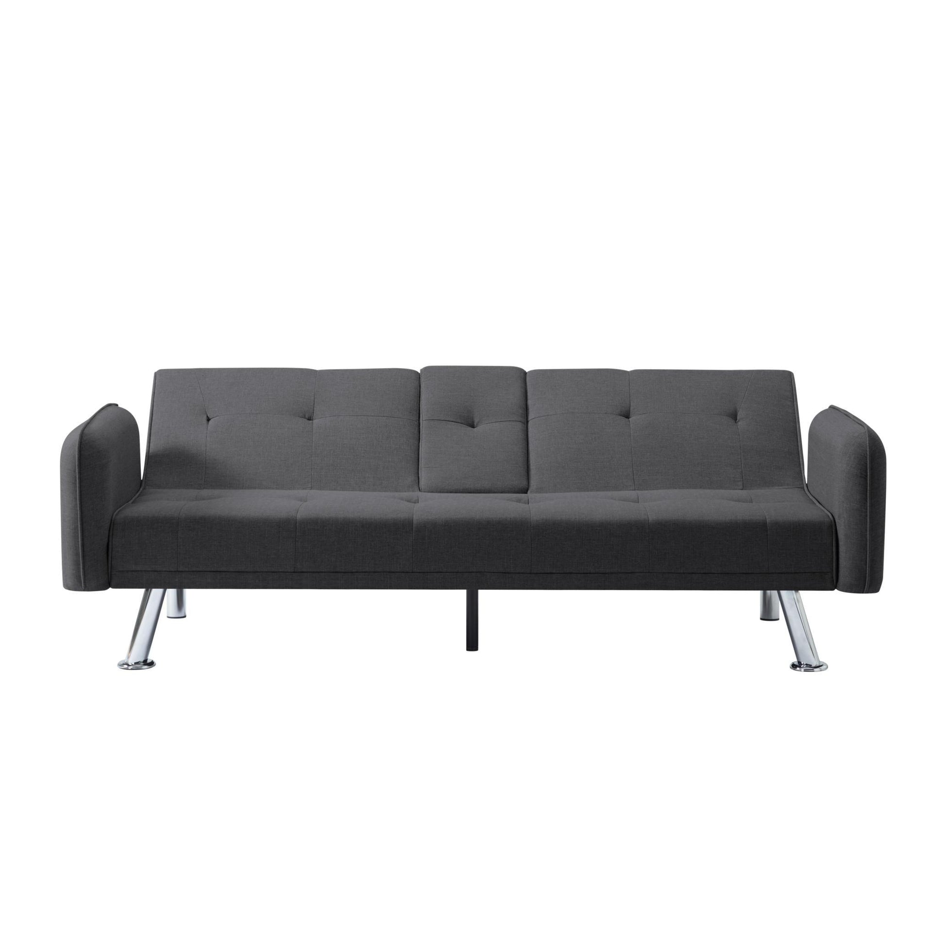 74.8” Futon sleeper sofa bed（Please note that the center leg is an iron leg tube） - FurniFindUSA