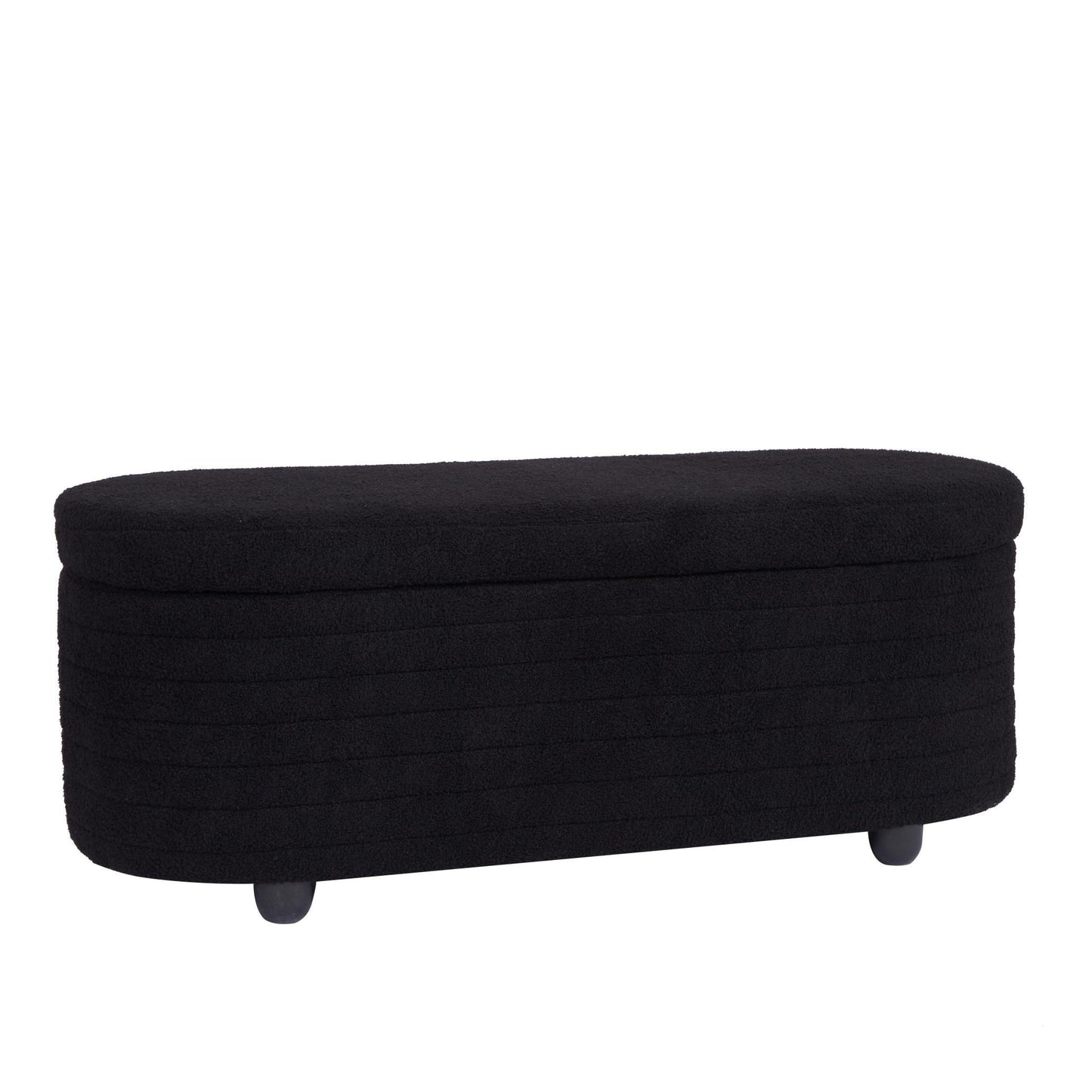 Multi-functional storage teddy fleece material sofa bench - FurniFindUSA